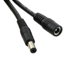 DC Power Extension Cable 5.5mm x 2.1mm Male Female Cord 18AWG 12V 24V 10A Heavy Duty (3 feet / 1 Meter)