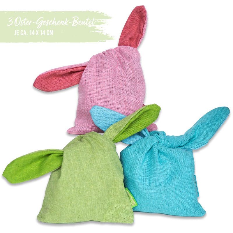 Jute and Velvet Bag with Ears, Alternative Easter Nest in