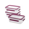 Emsa 515582 Food Clip & Close, Plastic, Transparent / Pink,