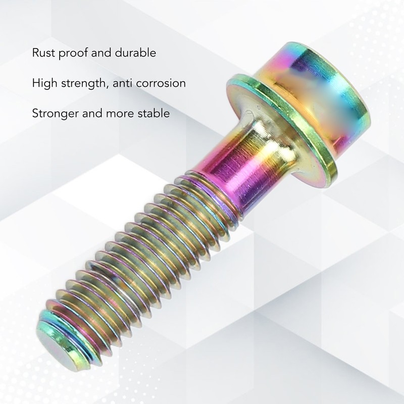 6pcs Bike Stem Bolts Ti Alloy M5x18mm Bicycle Stem Bolts