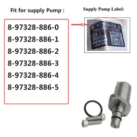 8-98043-686-0 Diesel Fuel Pump Suction Control SCV Valve 98043686 Overhaul Kits fits Isuzu NPR NPR-HD NQR NRR 5.2L 4HK1 04-07 fits Other Equipped with 4HK1 5.2L Engine