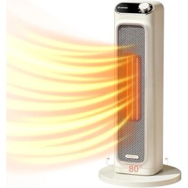 Airmate 25" Large Room Tower Heaters for Indoor Use, 1500W PTC Fast Room Office