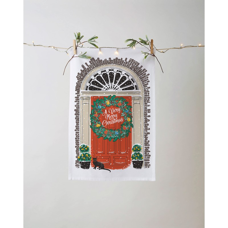 Ulster Weavers - Georgian Front Door & Mistletoe Tea Towel