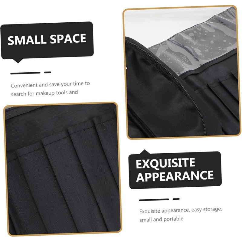 Hsthe Sea Foldable Makeup Brush Bag Travel Cosmetic Case for
