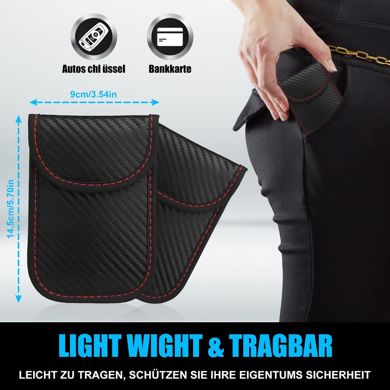 Faraday Box & 2 Bags & 2 Protective Cases, Keyless