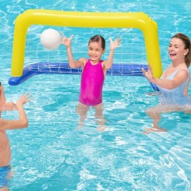 Bestway Floating Water Polo Inflatable Goal and Ball H2O GO! Sports Float pool 57" x 33"