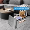 VewePata Ottoman with Storage Foot Stool, 17 Inches Folding Storage