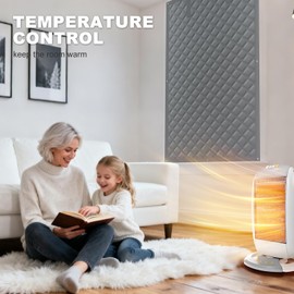 AGHITG Window Insulation for Winter, Thicken Cotton Layer Thermal Window Cover 26" x 38", Heavy Duty Window Insulation Kit Fit Most Window for Keep Heat, Grey