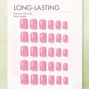 SXVME Uñas postizas cortas cuadradas de gel suave, 30 piezas,