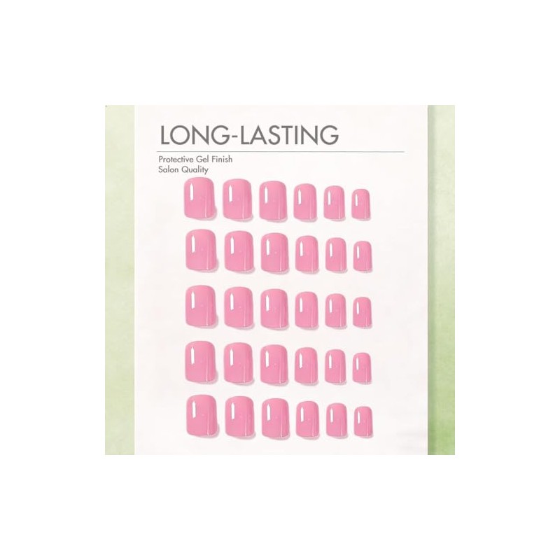 SXVME Uñas postizas cortas cuadradas de gel suave, 30 piezas,