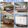 Beborxue Under Bed Storage with Wheels, 4-Pack Under Bed Storage