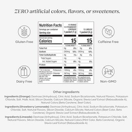 Hydralyte Rehidratación rápida baja en azúcar - Sobres de electrolitos en polvo ligeramente espumosos, 8 oz  Sobres de hidratación variados...        