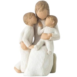 BSNRDX Mother and Son Figurines Mom and Child Statues Sculpted Hand-Painted Figures Mom Birthday Gifts from Son Gifts to Celebrate Mother's Day