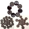 Lurrose 50pcs Wood Buttons Retro Wooden Button Engraving Buttons Engraving