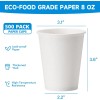 RACETOP 8oz 12oz Single Wall Disposable Coffee Cups 500 Pack