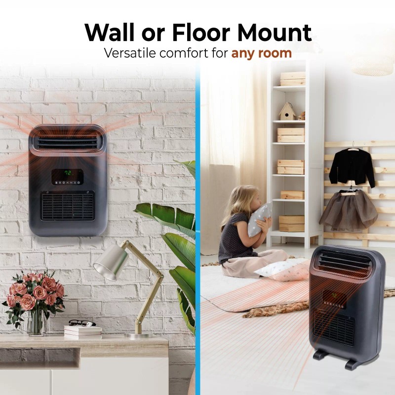 Comfort Zone 18" Slim Line Wall Mount Electric Space Heater