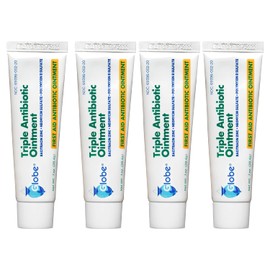 Globe (4 Pack) Triple Antibiotic First Aid Ointment, 1 oz, 24-Hour Infection Protection, Wound Care Treatment for Minor Scrapes, Burns and Cuts