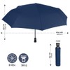 Perletti Technology Perletti Technology Men's Windproof Umbrella with Fibreglass Plain