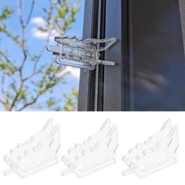 4 Pack Window Child Safety Locks Self Adhesive Sliding Door Child Lock Safety Butterfly Sliding Window Lock for Closet Doors, Cabinet Doors, Sliding Door
