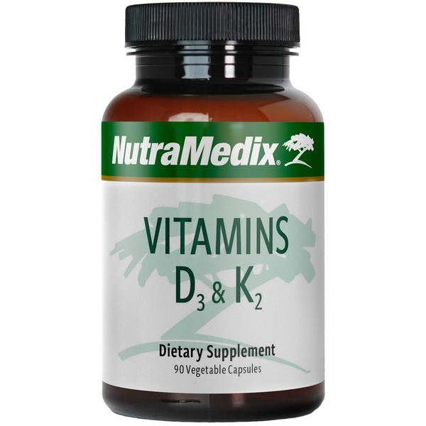 NutraMedix D3 & K2 Vitamin Supplement - 5000 IU VIT D & K2 Vitamin for Bone Health - Immune, Heart, Joint & Muscle Support Capsules for General Health & Wellness (90 Capsules)