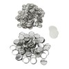 100 Sets Blank Button Badge Parts Set Round Shape Rust