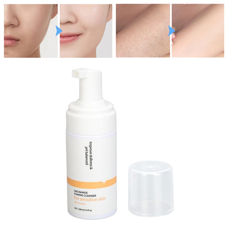 Niacinamide Facial Cleanser Deep Cleansing Brightening Whitening Vitamin C Foaming