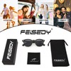 FEISEDY B2350 Women's Men's Sunglasses, Wellington Shape, Square, Retro, UV400,
