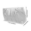 Fililogor Women's Satin Clutch Bag, Elegant Pleated Bag, Evening Bag,