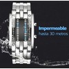 Bluelander Reloj para Hombre LED, Binario, Pantalla Azul, Reloj Digital