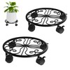 Chinpakden 10.24" Plant Stand with Wheels - 2 Pack Plant