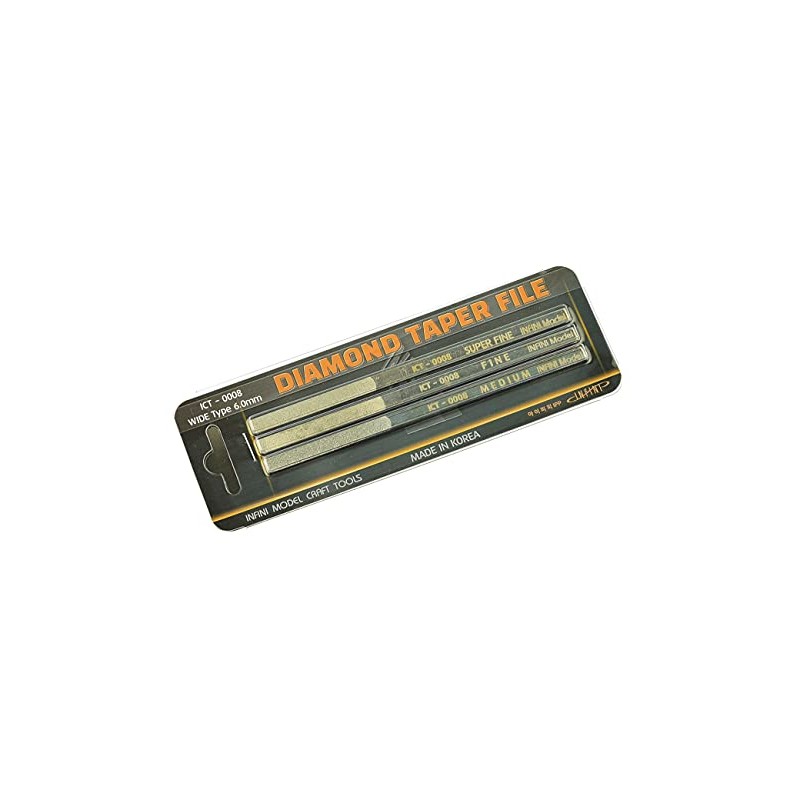 Infini Model ICT0008 Diamond File Set, Wide, 3 Pieces, Plastic