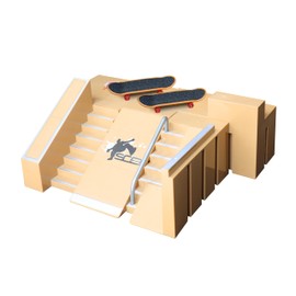 NJYW 8-in-1 Fingerboard Skate Park Kit with 3 Mini Fingerboards, DIY Finger Skateboard Ramp Set for Kids Ages 5+