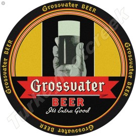 Grossvater Beer 18"  Round Metal Sign