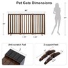 36" Height Extra Tall Freestanding Pet Gate, Solid Wood Folding