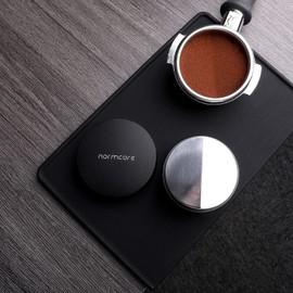 Normcore Distributor 58.5 mm | Grinding Coffee Distributor with Adjustable Height | Coffee Powder Distributor | Setting from 4-12 mm | Grinding Coffee Distributor as Set with Aluminium Handle Mat