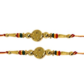 WhopperIndia Set of 4 Four Diamond in square Shape Traditional Rakshabandhan Rakhee Bracelet Color and Design May Vary