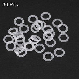 uxcell Silicone O-Rings, 8.5mm OD 5.5mm ID 1.5mm Width VMQ Seal Gasket for Compressor Valves Pipe Repair, White, Pack of 30