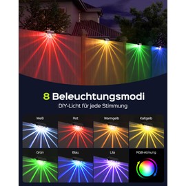 JACKYLED Solar Lights for Outdoor Use Pack of 6