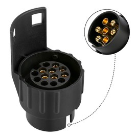 Xastro Trailer Adaptor 7-Pin to 13-Pin Connector for 13-Pin Trailers and 7-Pin Cars, Suitable for Cars, Trucks, Motorcycles, Motorhomes, Boats
