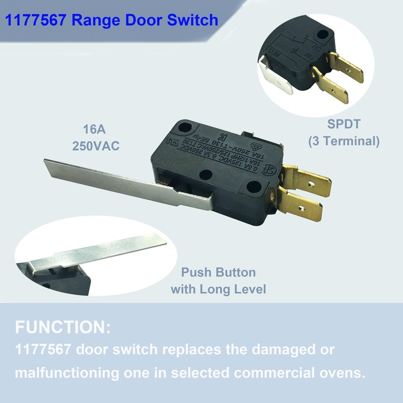 DTAIR 1177567 Range Oven Door Switch Replacement for Southbend Range