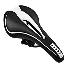 New Gel Bike Seat Bicycle Saddle, MSDADA Bike Saddle for Men & Women, Waterproof Bicycle Seat Comfortable Soft Cushion for Road Bike, Mountain Bike, Exercise Bike, City Bikes(White)