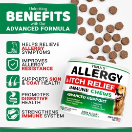 YUMA'S Dog Allergy Relief Chews - Itching Skin 170 -