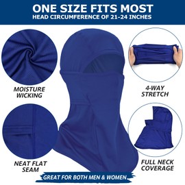 EINSKEY Balaclava Ski Face Mask, 2-Pack Cooling Summer UV Protection Neck Gaiter Helmet Liner for Tactical Motorcycle Motorbike Cycling Racing Running Skiing