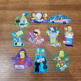 Vintage Lot of 10 The Simpsons Prism Vending Machine Stickers 1998 NEW Complete
