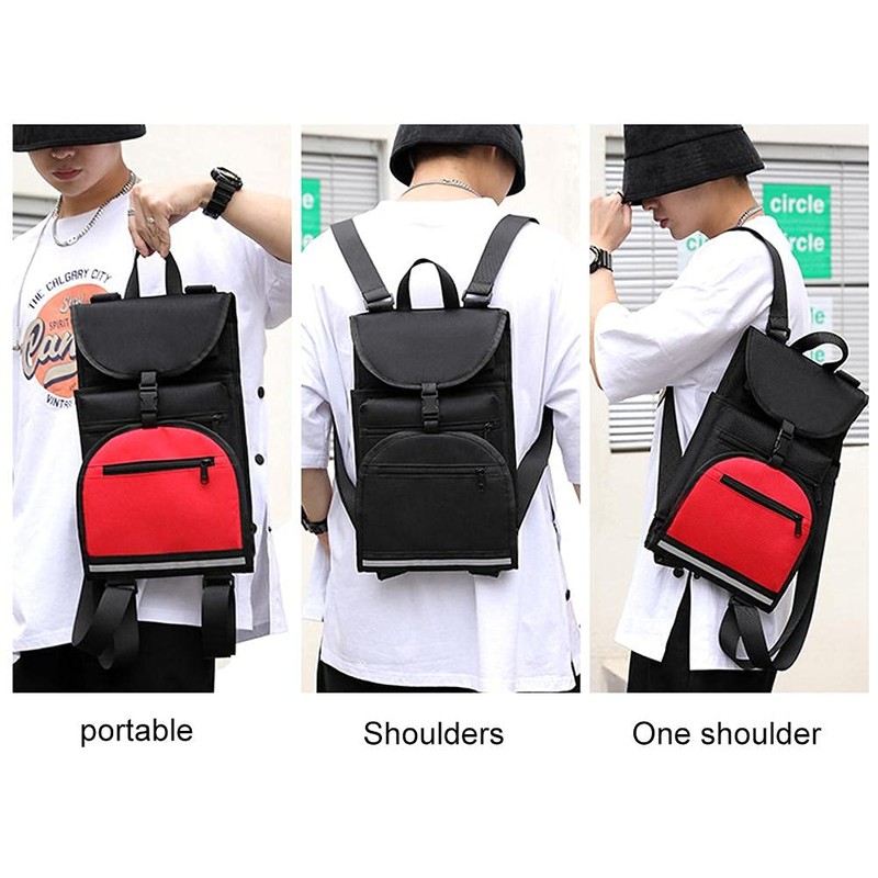 Elolicu Skateboard Backpack Bag, Foldable Carrier Travel Skateboard Bag Regular