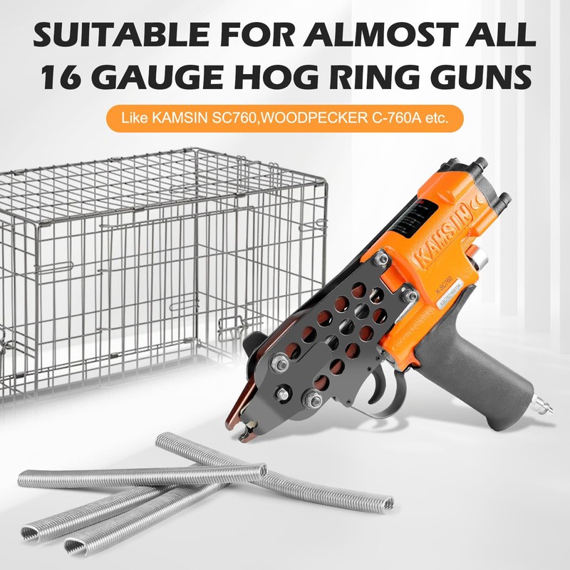 KIMSING SC760 16 Gauge 5/8'' Crown Galvanized C Ring Staples