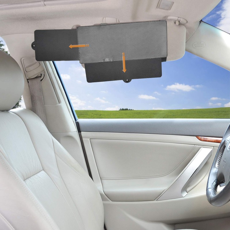 Car Visor Sunshade, WANPOOL Car Visor Anti-Glare Sunshade Extender for