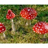 Toadstool Garden Decoration Resin Set of 2