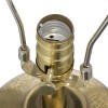 D18x31 Round Aluminum Gold Table Lamp with White Fabric Shade