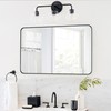 DUQIMO 24x36 Inch Black Framed Mirror for Bathroom, Rounded Rectangle